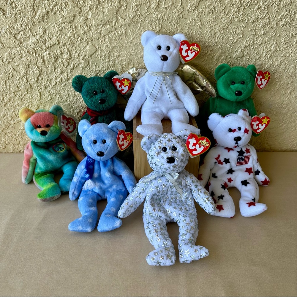 Ty Beanie Babies Colorful Plush Bear Collection